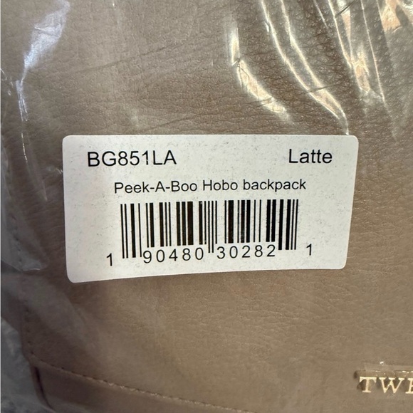 Twelvelittle Peek a Boo Hobo Backpack Latte - Picture 3 of 3